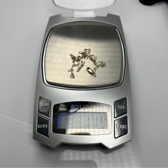 10K Yellow Gold 10” Paper Clip Ankle Bracelet Lobster Clasp 1.19g - New - Picture 6 of 6